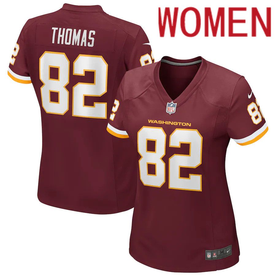 Women Washington Redskins #82 Logan Thomas Nike Burgundy Game Player NFL Jersey->women nfl jersey->Women Jersey